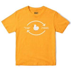 Longing And Boredom Duck T-Shirt in Gold