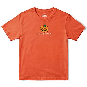 Love At First Fright Pumpkin T-Shirt in Orange