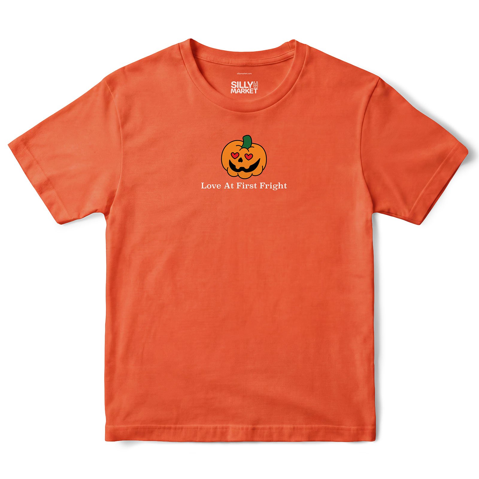 Love At First Fright Pumpkin T-Shirt in Orange