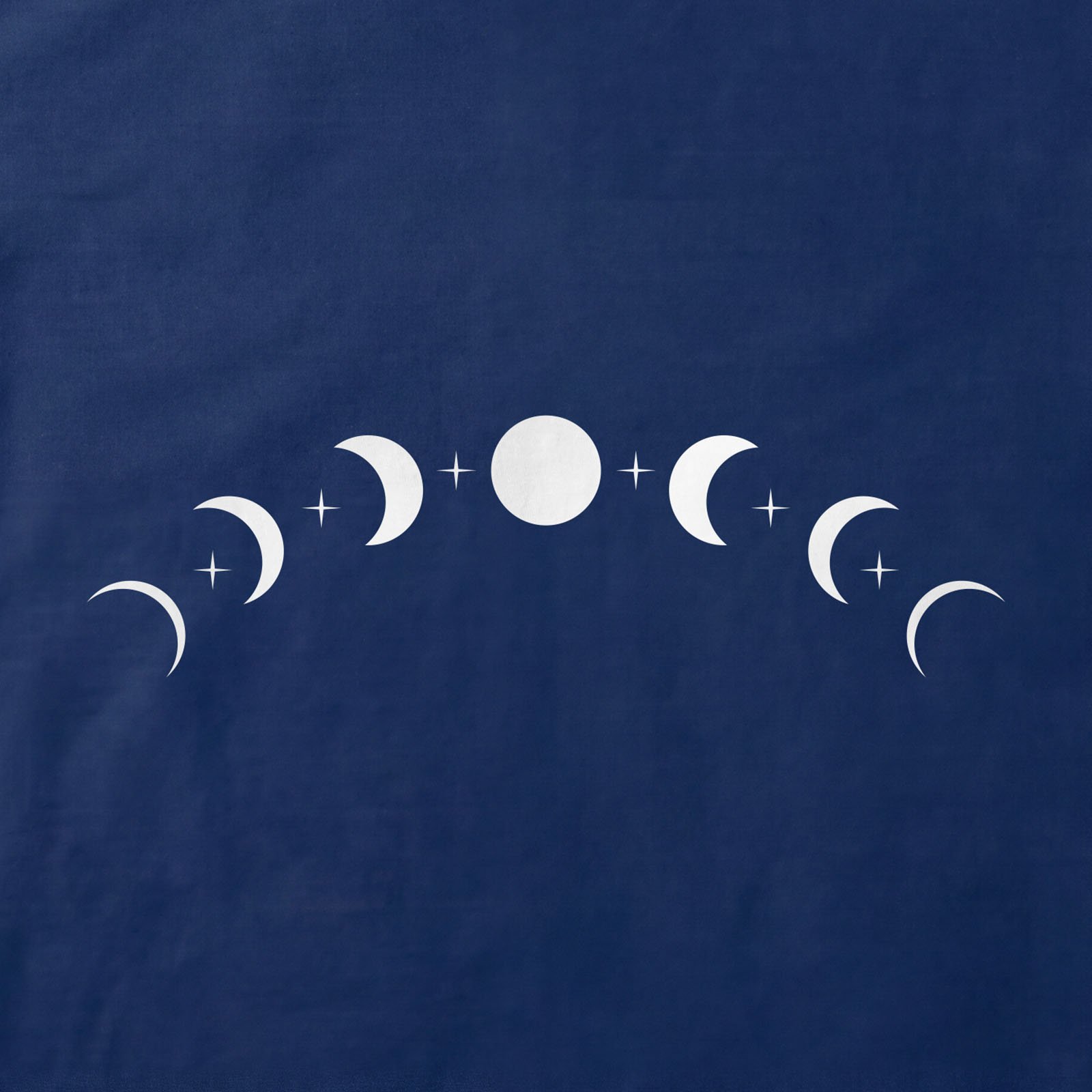 Moon Phases T-Shirt print detail in Navy