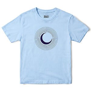 Moon Rays T-Shirt in Light Blue