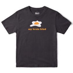 My Brain Is Fried Egg T-Shirt in Black