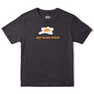 My Brain Is Fried Egg T-Shirt in Black