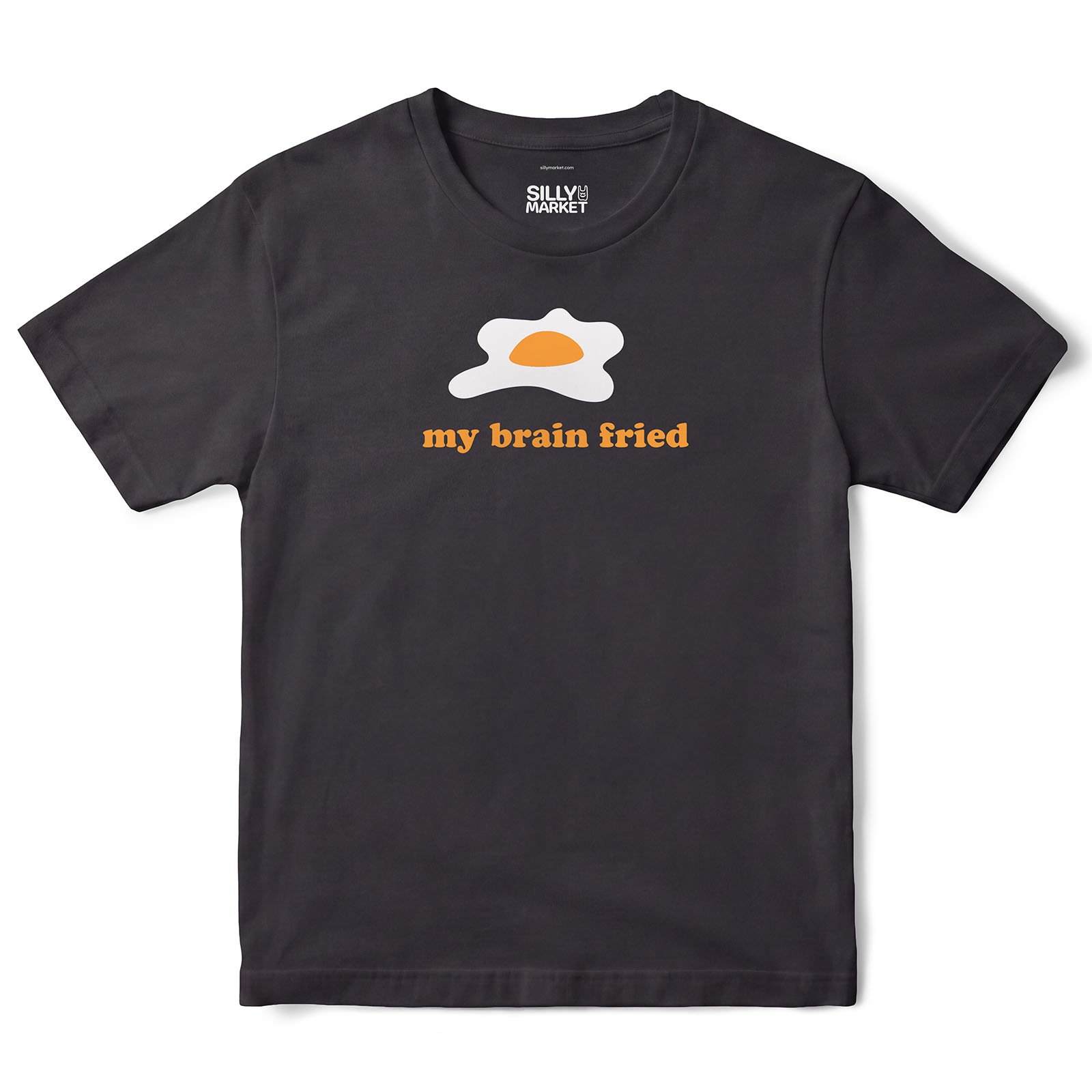My Brain Is Fried Egg T-Shirt in Black