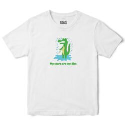 My Tears Are My Diet Crocodile T-Shirt in White