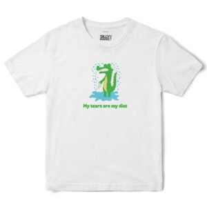 My Tears Are My Diet Crocodile T-Shirt in White