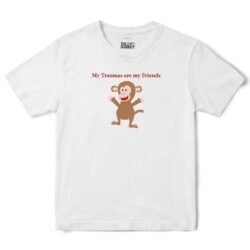 My Traumas Are My Friends Monkey T-Shirt in White