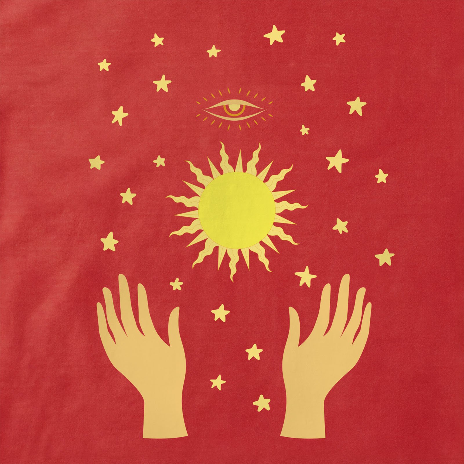 Night Vision T-Shirt print detail in Red