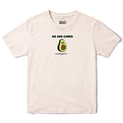 No One Cares Avocado T-Shirt in Natural