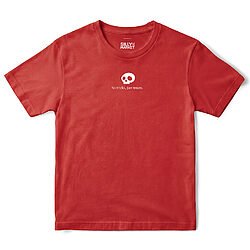 No Tricks Just Treats Skull T-Shirt in Red