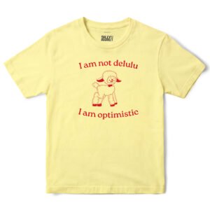 Not Delulu Sheep T-Shirt in Cornsilk