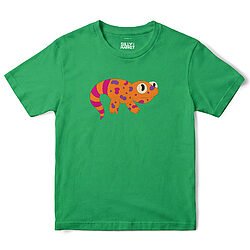 Orange Lizard T-Shirt in Irish Green