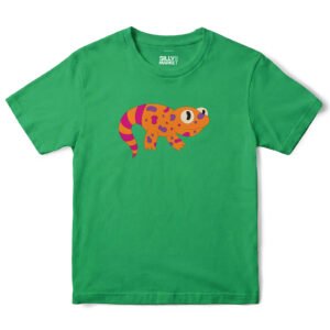 Orange Lizard T-Shirt in Irish Green