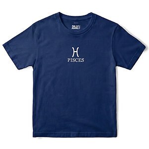 Pisces Zodiac T-Shirt in Navy