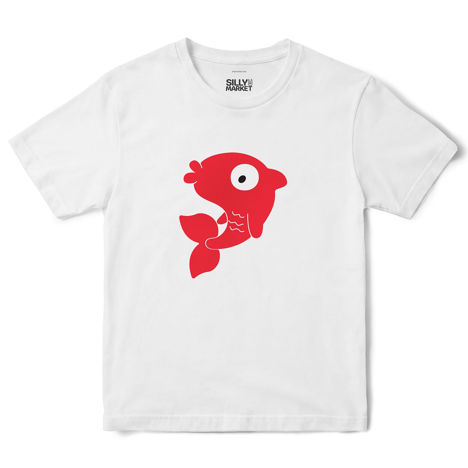 Red Fish T-Shirt in White