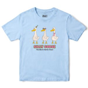 Silly Goose Club T-Shirt in Light Blue