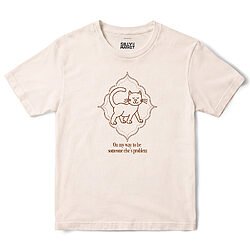 Someone Else's Problem Cat T-Shirt in Natural