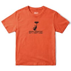 Sounds Important But I Don't Care Cat T-Shirt in Orange