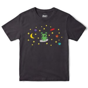 Space Runner Alien T-Shirt in Black