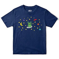 Space Runner Alien T-Shirt in Navy