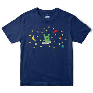 Space Runner Alien T-Shirt in Navy