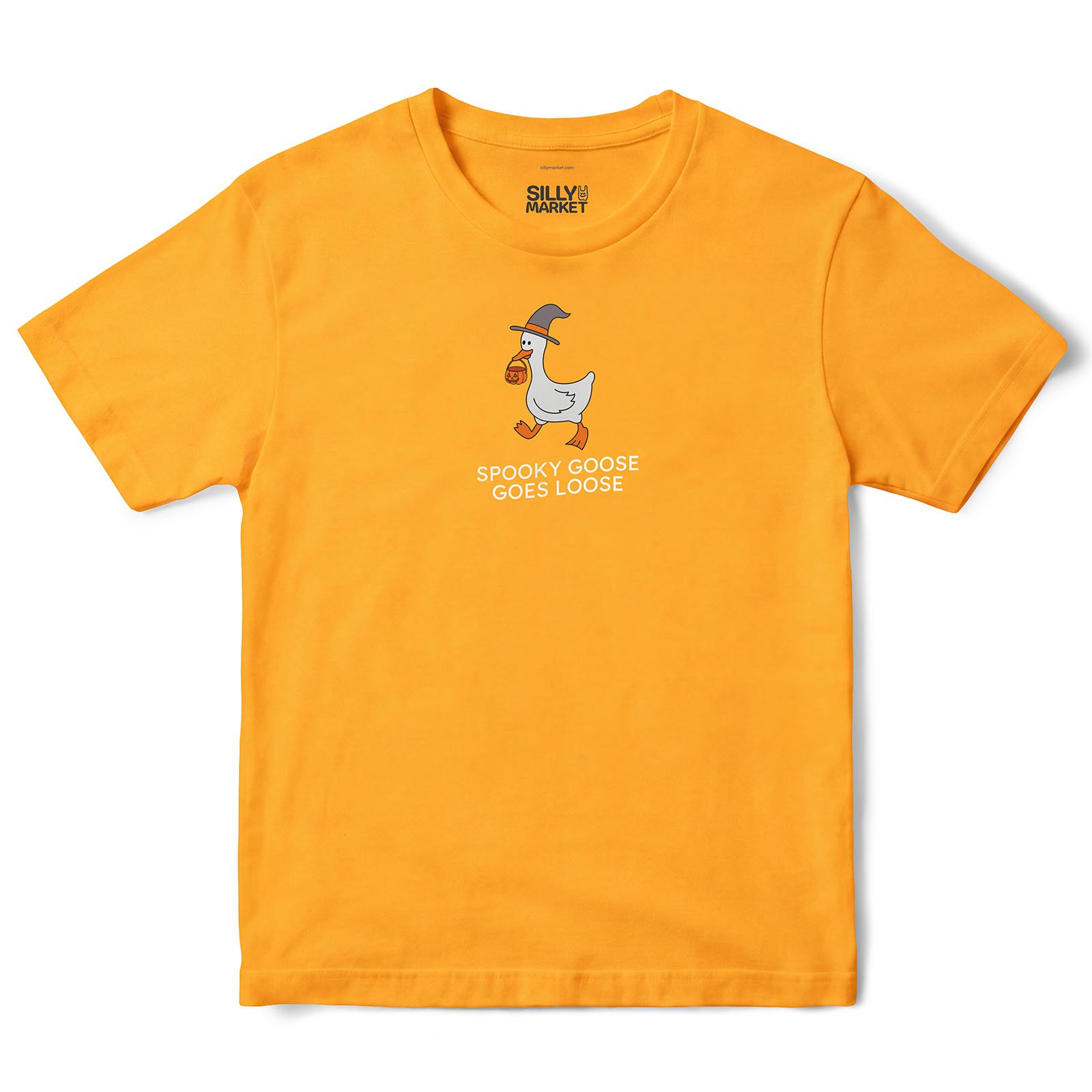 Spooky Goose Goes Loose T-Shirt in Gold
