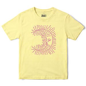 Stylish Moon T-Shirt in Cornsilk