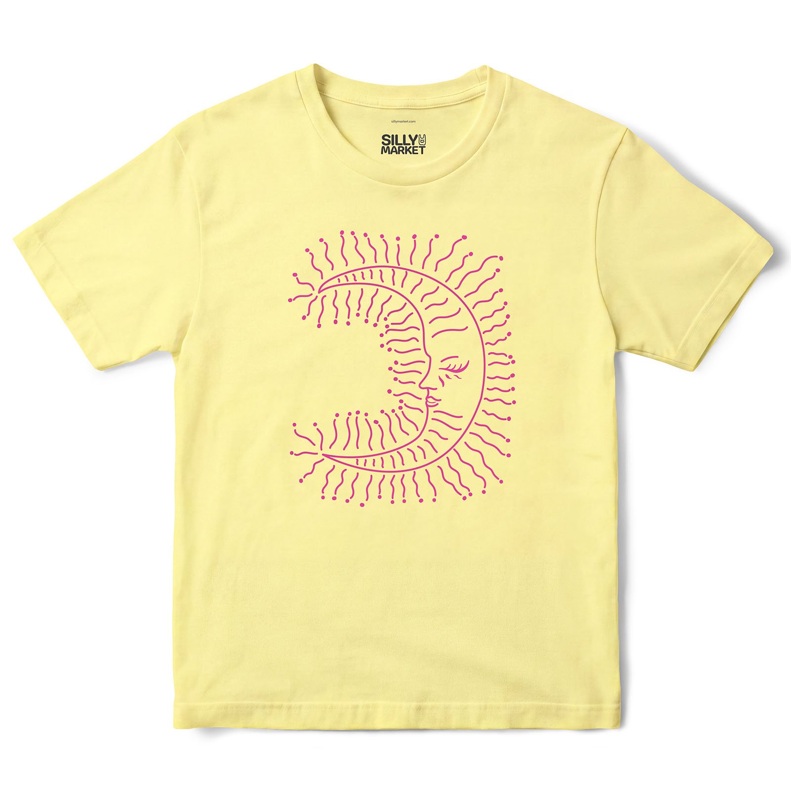 Stylish Moon T-Shirt in Cornsilk