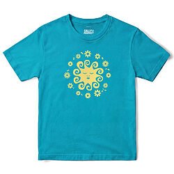 Sun And Daisies T-Shirt in Tropical Blue