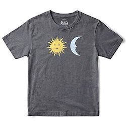 Sun And Moon T-Shirt in Charcoal