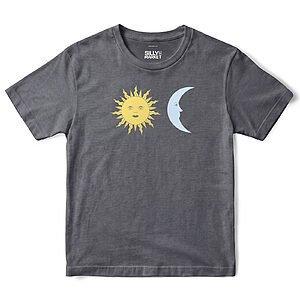 Sun And Moon T-Shirt in Charcoal
