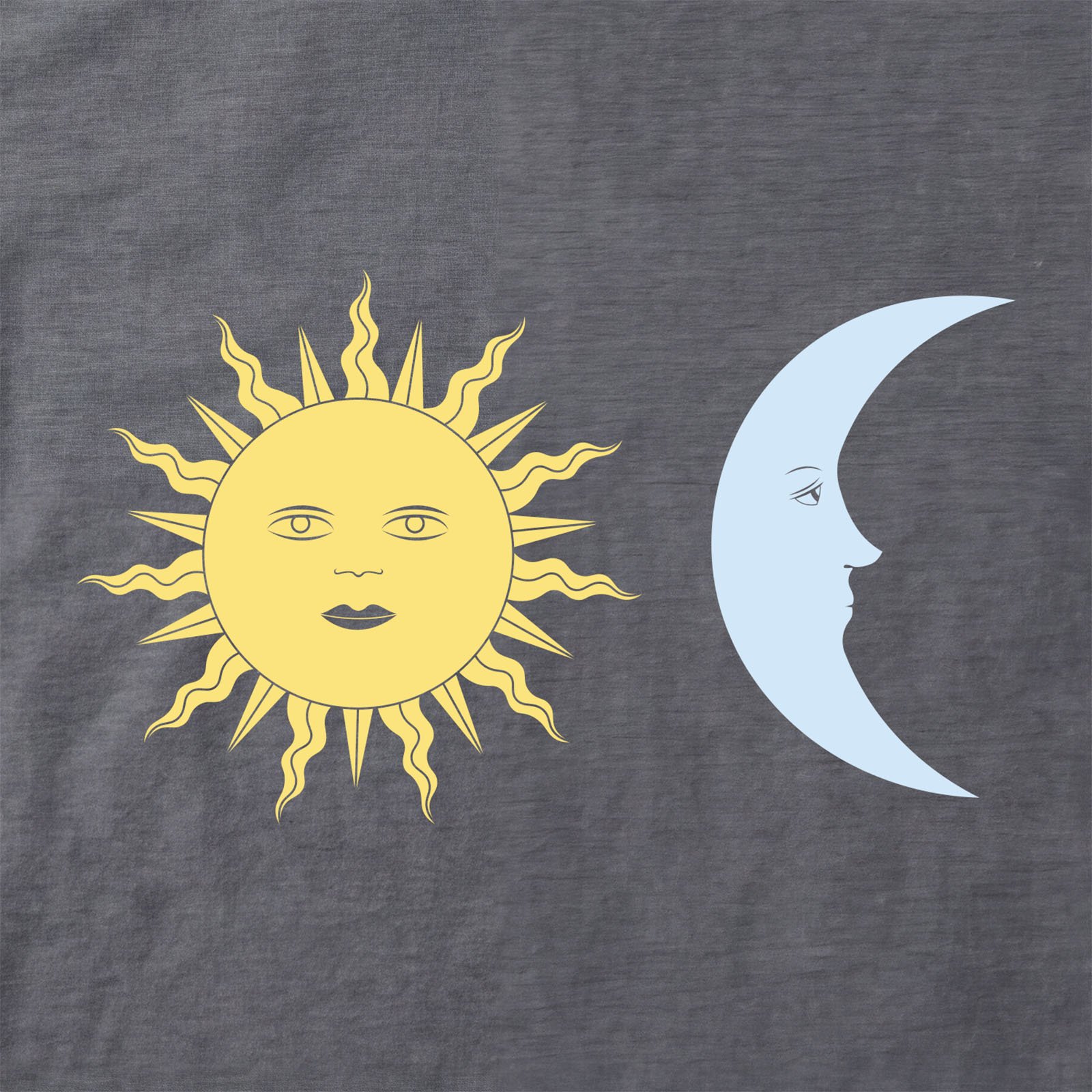 Sun And Moon T-Shirt print detail in Charcoal