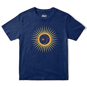 Sun Moon And Star T-Shirt in Navy