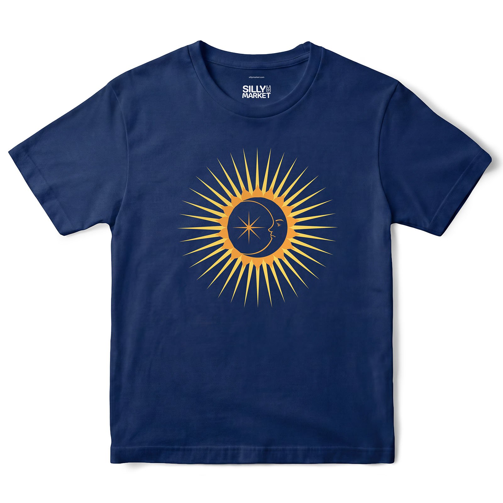 Sun Moon And Star T-Shirt in Navy