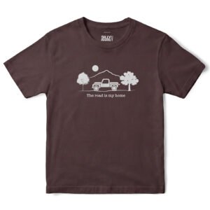 The Road Is My Home T-Shirt in Dark Chocolate