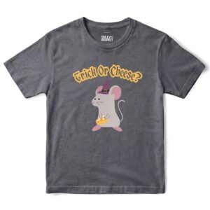 Trick Or Cheese Mouse T-Shirt in Charcoal