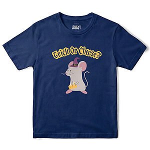 Trick Or Cheese Mouse T-Shirt in Navy