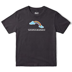 Trust Your Intuition Rainbow T-Shirt in Black