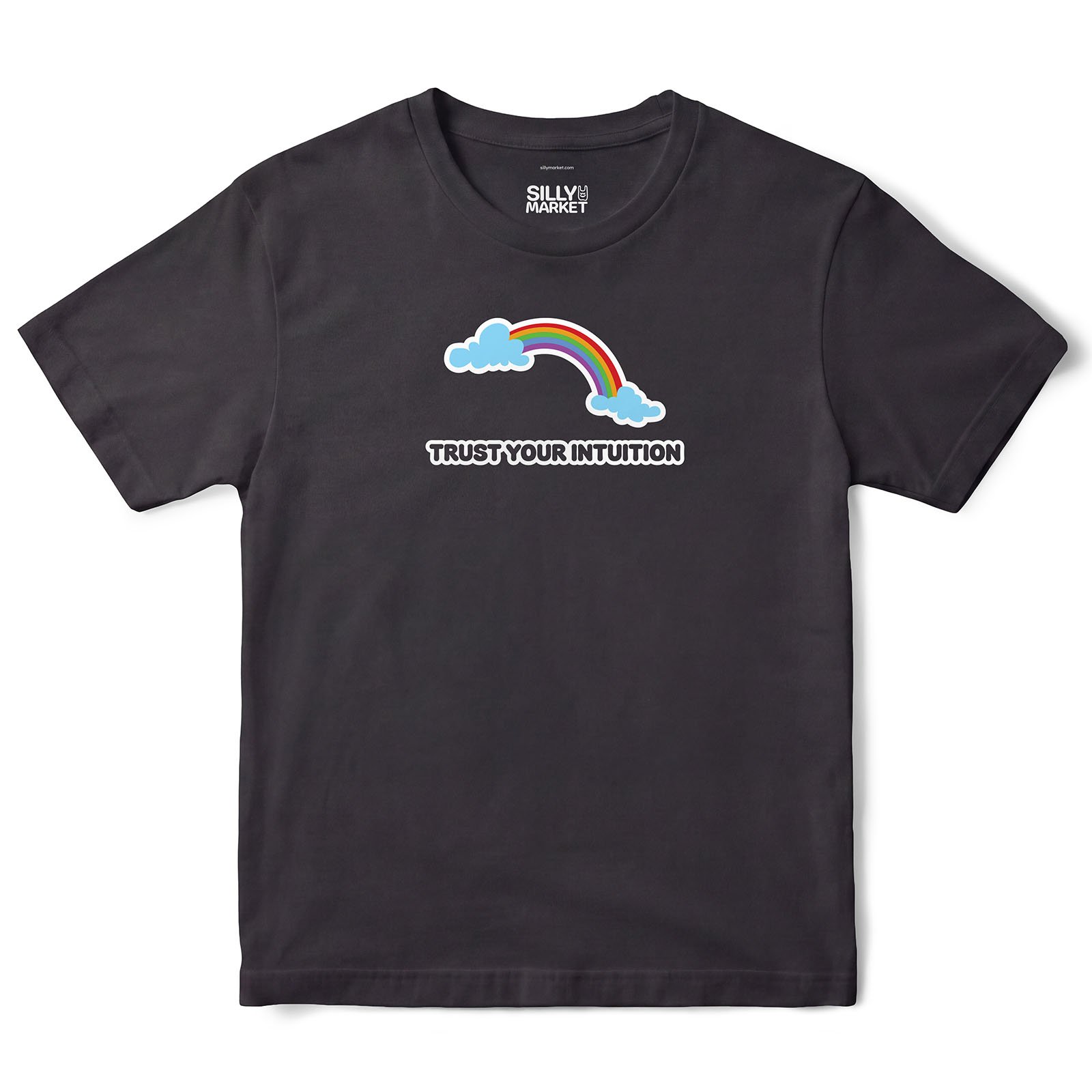 Trust Your Intuition Rainbow T-Shirt in Black