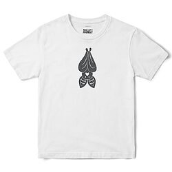 Upside-Down Bat T-Shirt in White