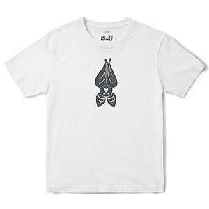 Upside-Down Bat T-Shirt in White