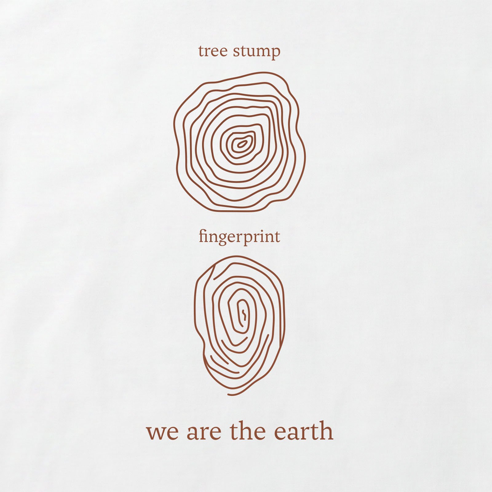 We Are The Earth T-Shirt print detail in White