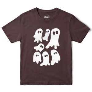 White Ghosts T-Shirt in Dark Chocolate