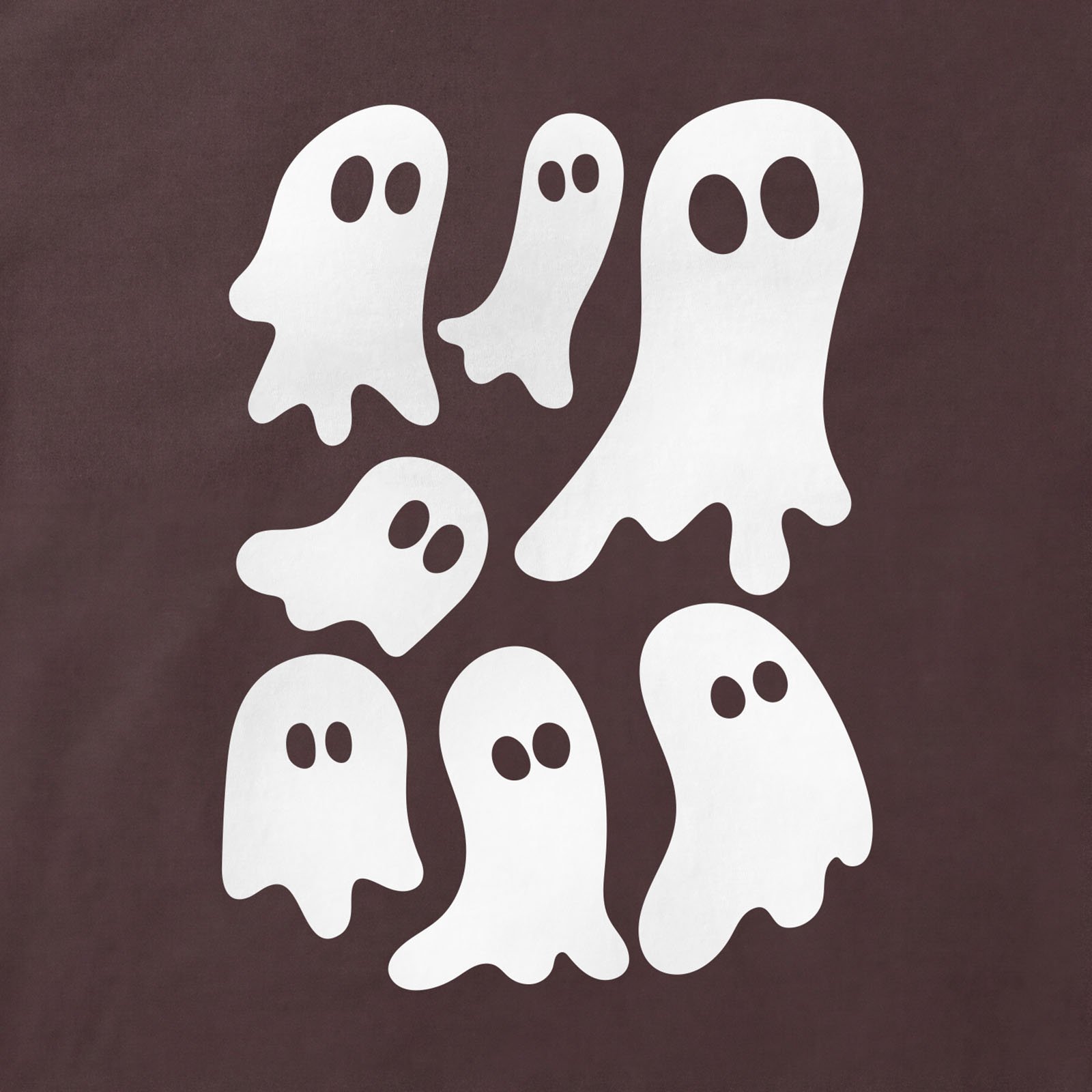 White Ghosts T-Shirt print detail in Dark Chocolate