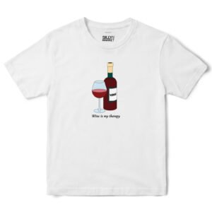 Wine Is My Therapy T-Shirt in White