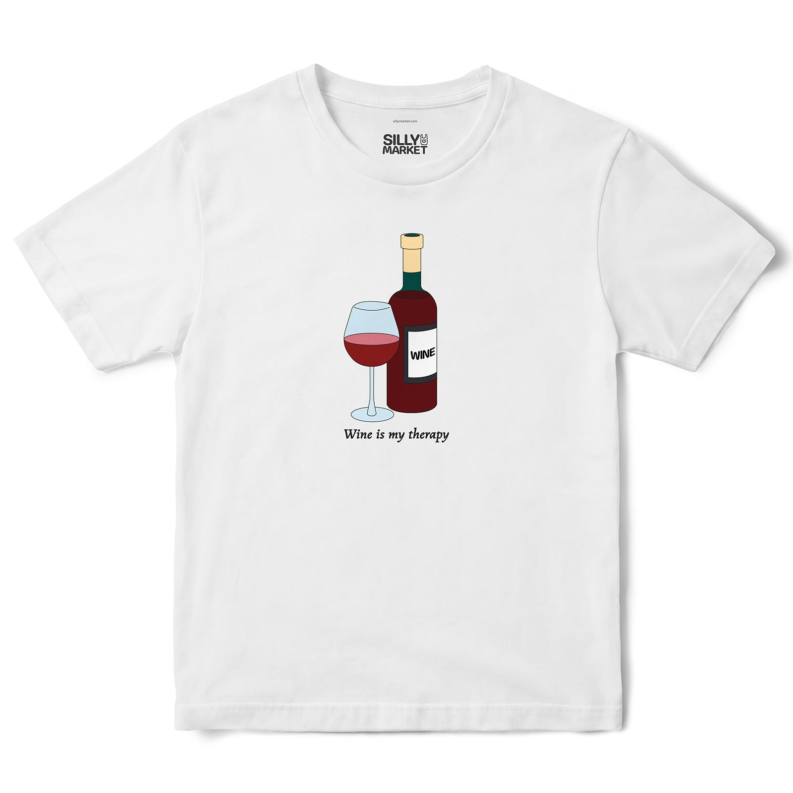 Wine Is My Therapy T-Shirt in White