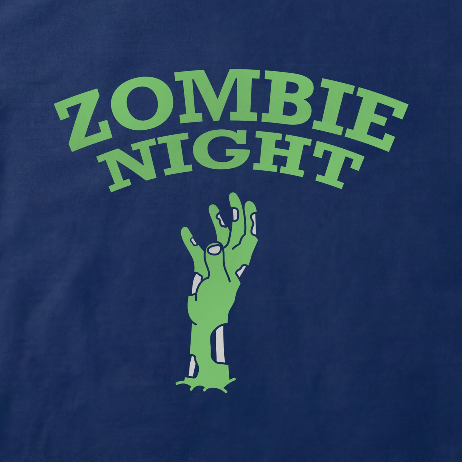Zombie Night T-Shirt print detail in Navy